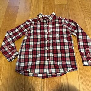 The Children's Place Red and White Checkered Button-Down Shirt